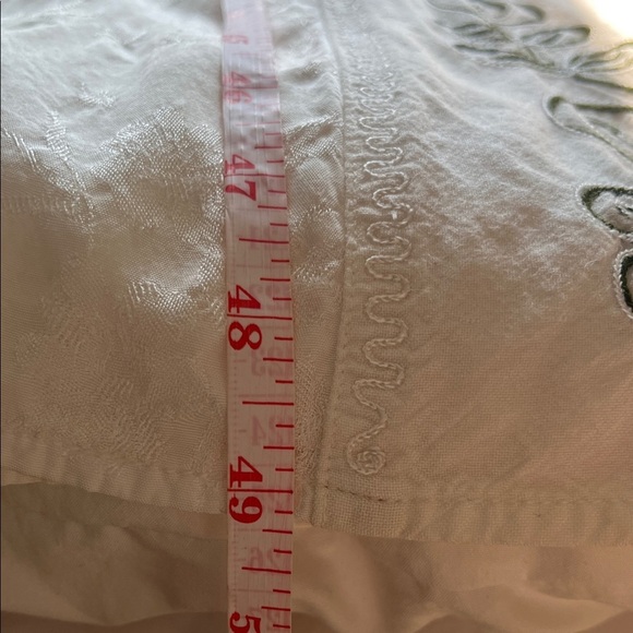 Vintage 90s Y2K White Embroidered Boho drop waist Midi Dress Free Size romantic - Picture 13 of 14